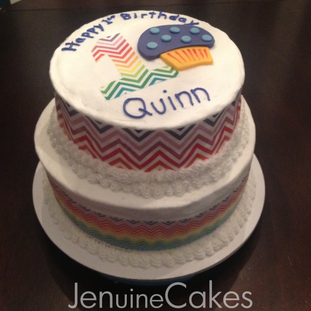 0 Rainbow Muffin Birthday Cake 1